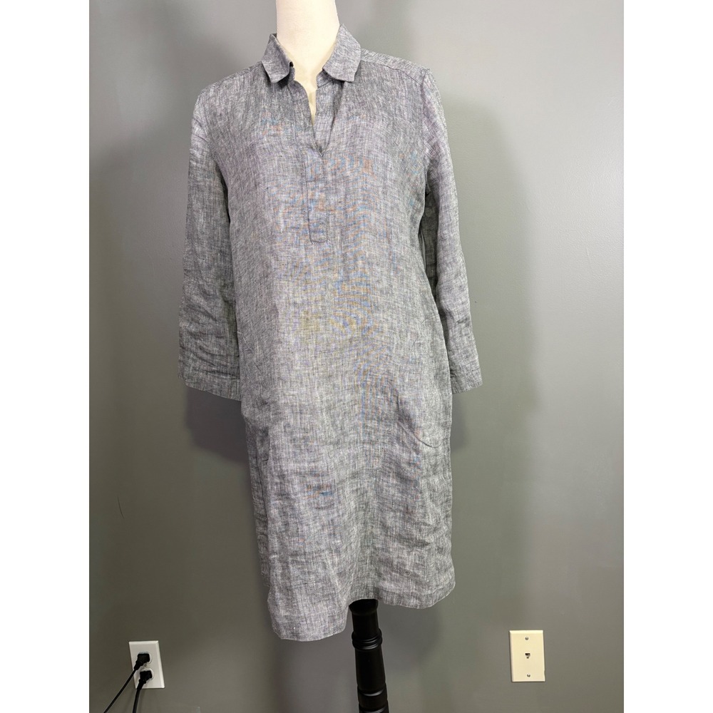 Nuthatch Linen Tunic Dress M Lagenlook Coastal Capsule Minimalist Boho Natural